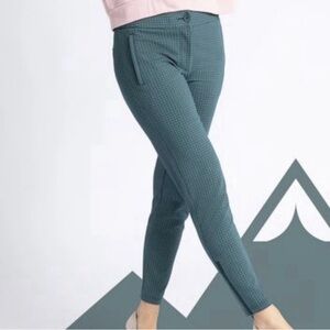 Betabrand Blue Pattern Small Petite Women's Skinny-Leg Cigarette Dress Pants 25”
